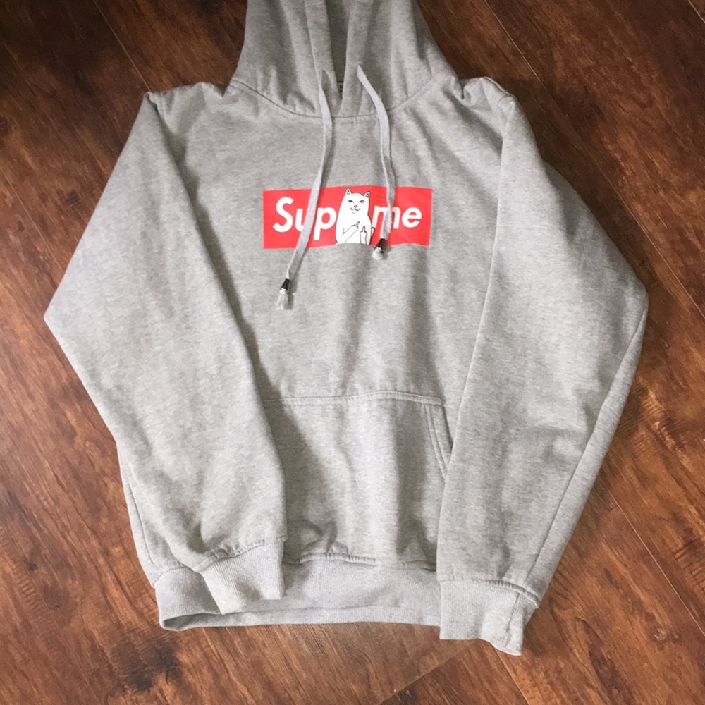 Supreme x Rip n Dip Grey Hoodie